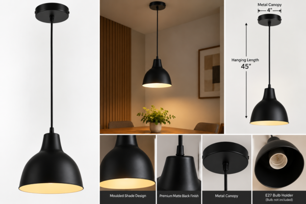Luxion Black Mold Hanging Light