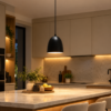 New Light Luxion 6-Inch Oval Metal Hanging Pendant Light – Matte Black