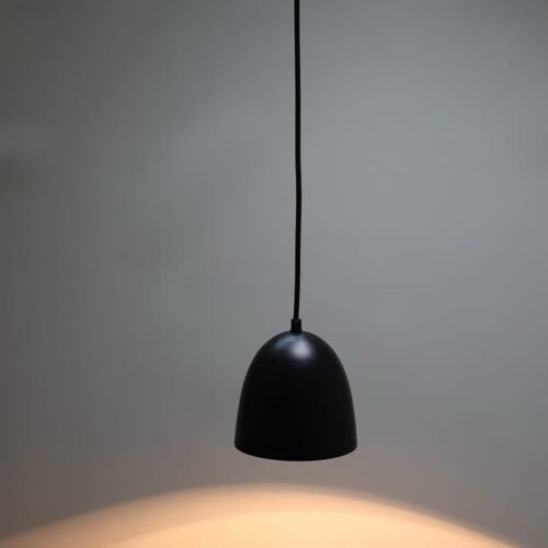 Luxion 6-Inch Oval Metal Hanging Pendant Light – Matte Black